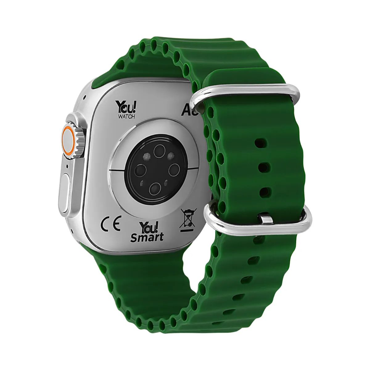 You Watch A8-A83 You Smart Silver & Dark Green Silicon Unisex Kol Saati