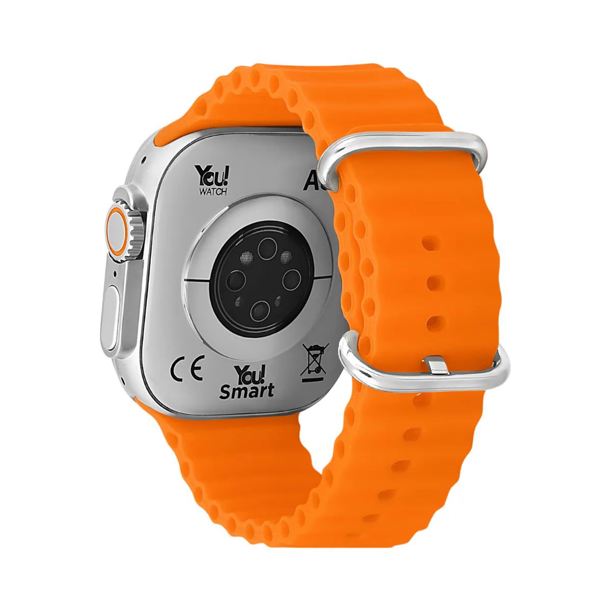 You Watch A8-A83PRO You Smart Silver & Orange Silicon Unisex Kol Saati