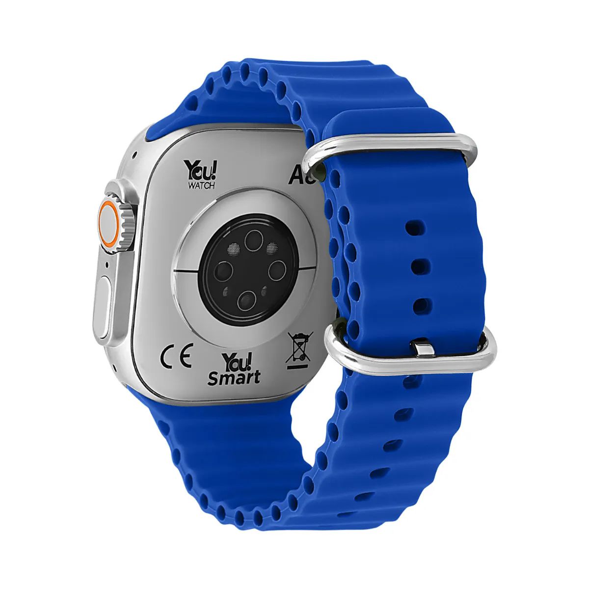 You Watch A8-A84 You Smart Silver & Blue Silicon Unisex Kol Saati