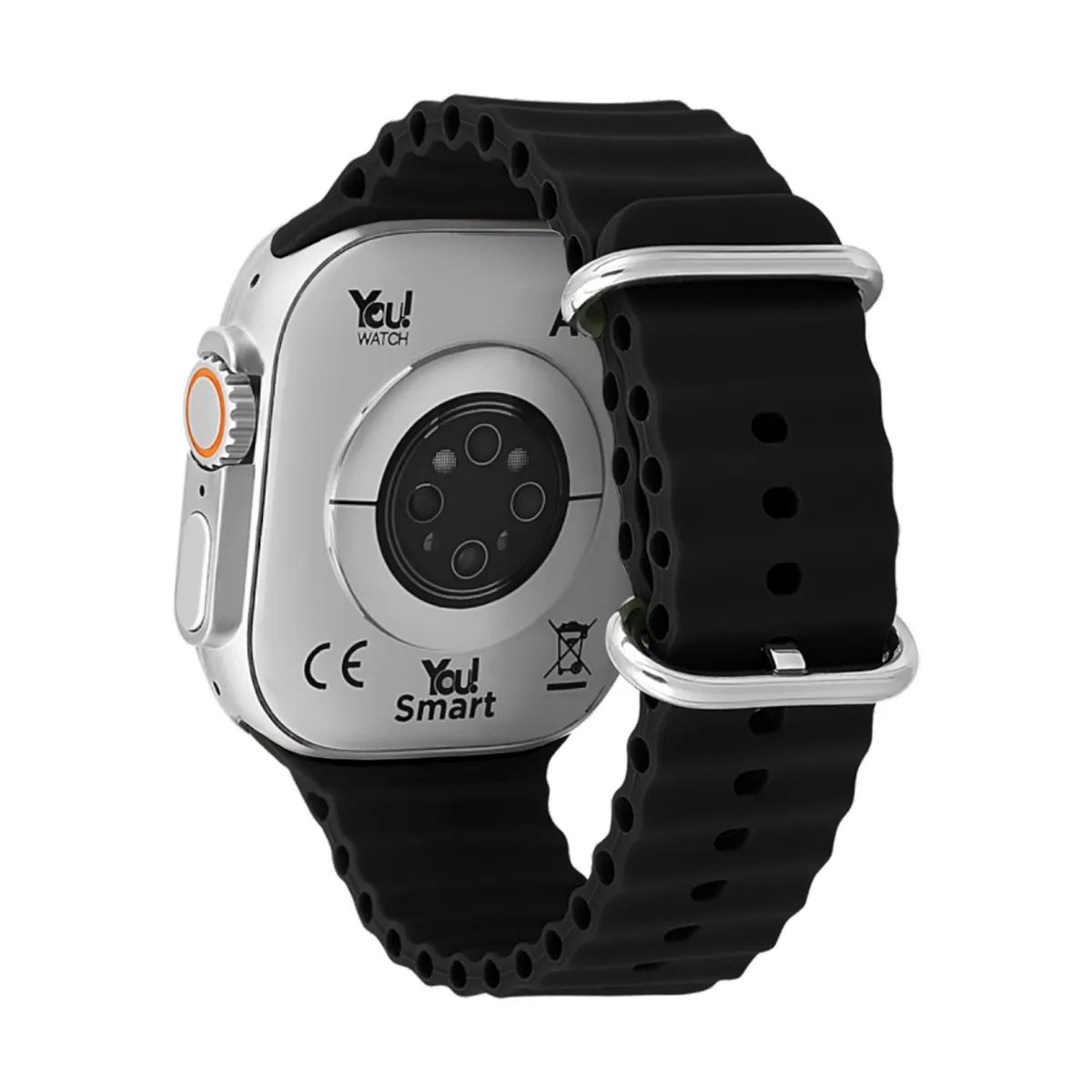 You Watch A8-A85PRO You Smart Silver & Black Silicon Unisex Kol Saati