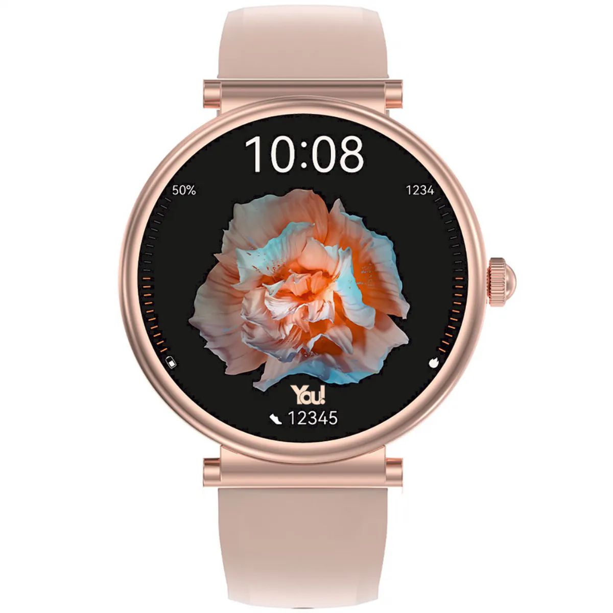 You Watch F15-YF151 You Smart Rose Gold & Pink Silicon Bayan Kol Saati