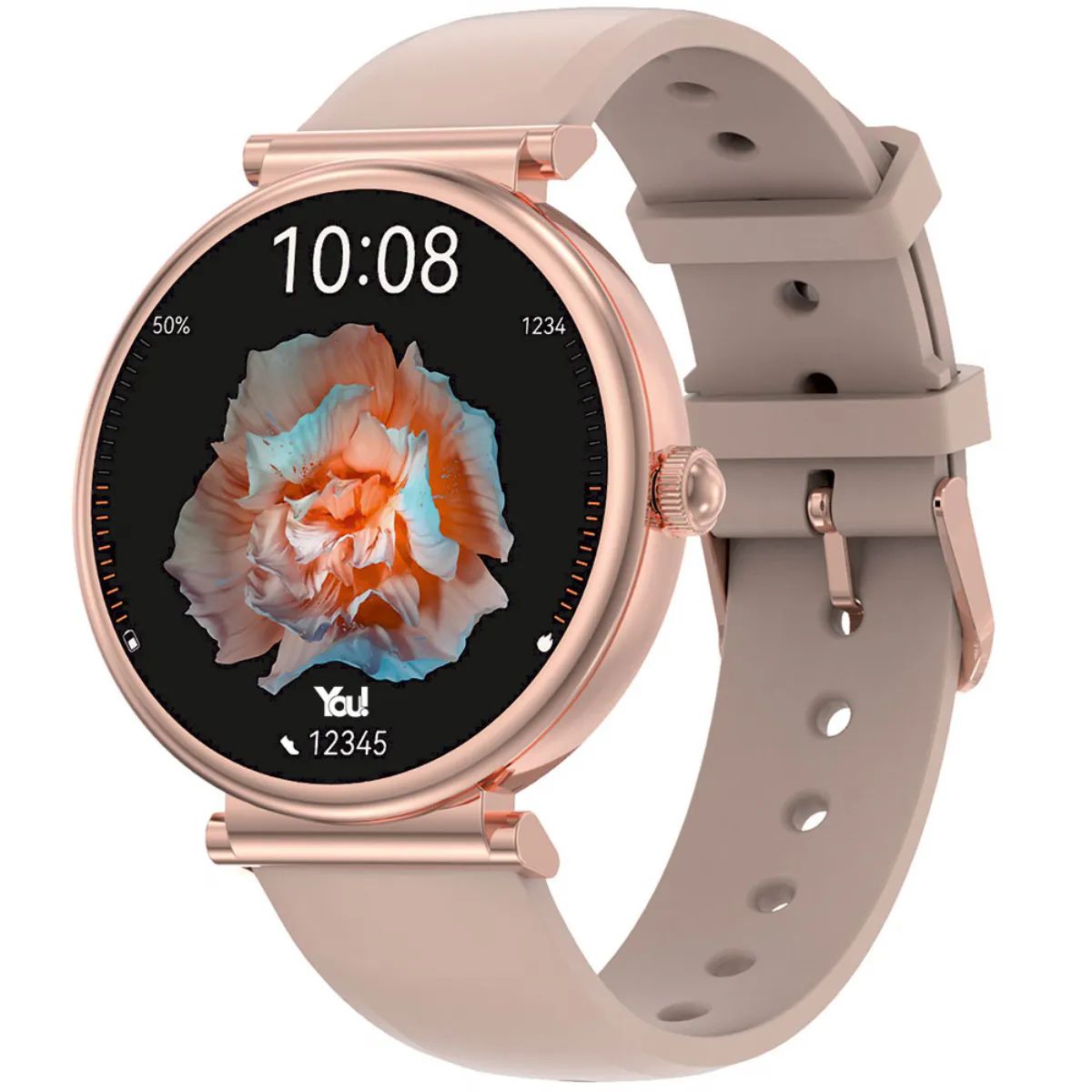 You-Watch-F15-YF151-You-Smart-Rose-Gold-&-Pink-Silicon-Bayan-Kol-Saati