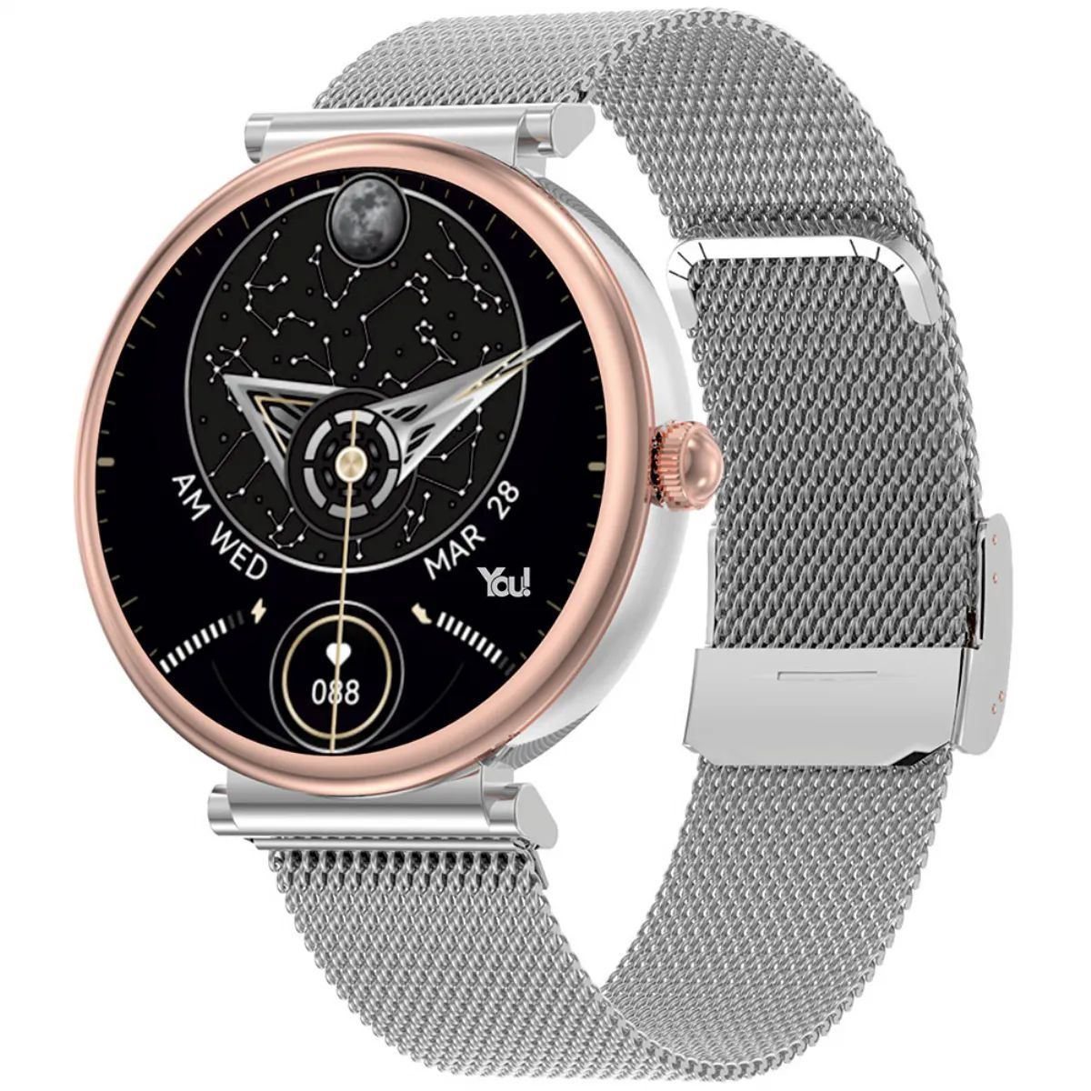 You-Watch-F15-YF154-You-Smart-Silver-&-Silver-Hasir-Bayan-Kol-Saati