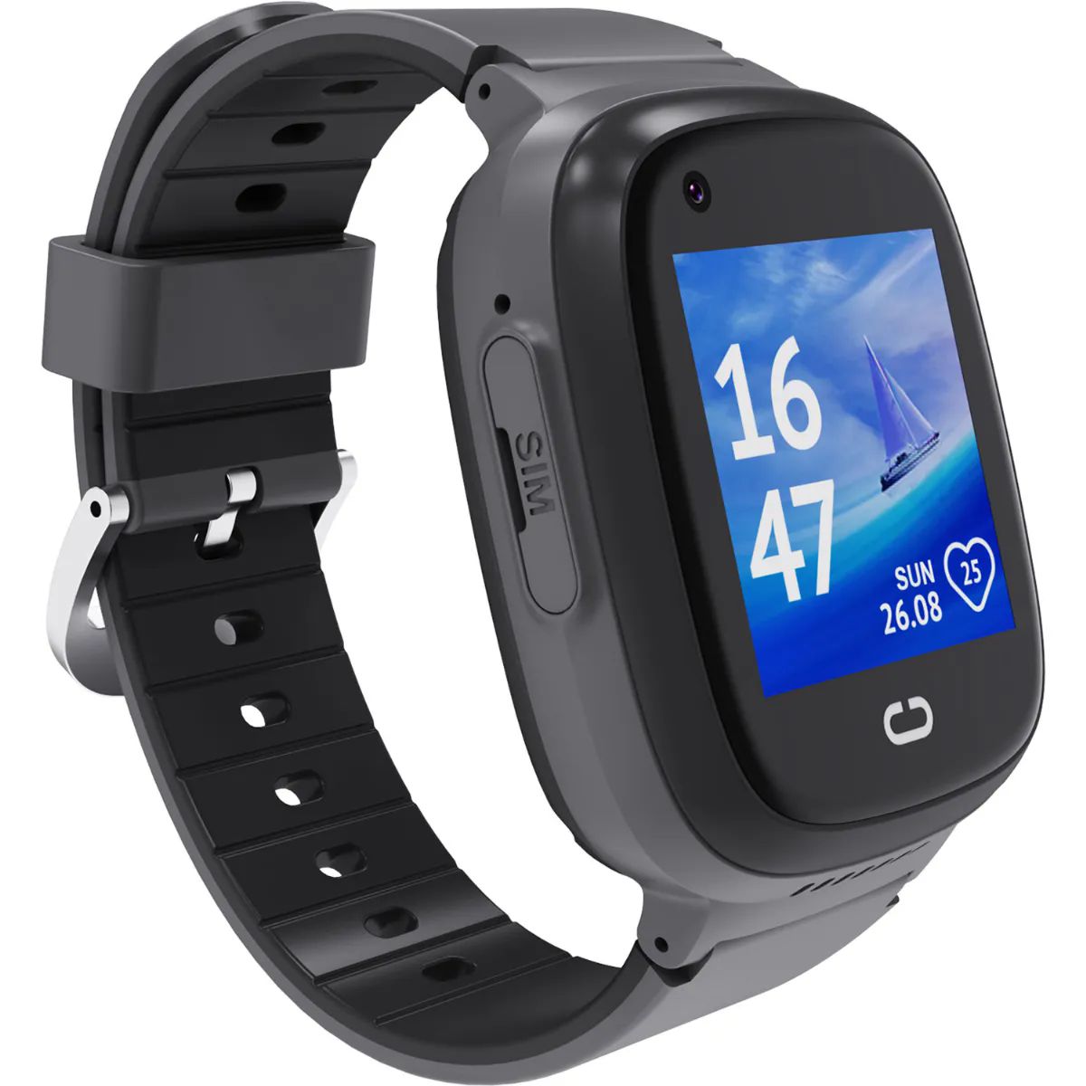 You Watch KN8100.S You Gps Siyah & Siyah Silikon Unisex Kol Saati