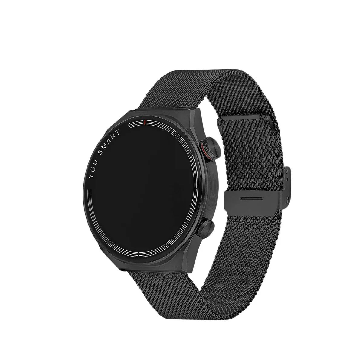 You-Watch-R13-AR132-You-Smart-Black-Hasir-&-Black-Silicon-Unisex-Kol-Saati