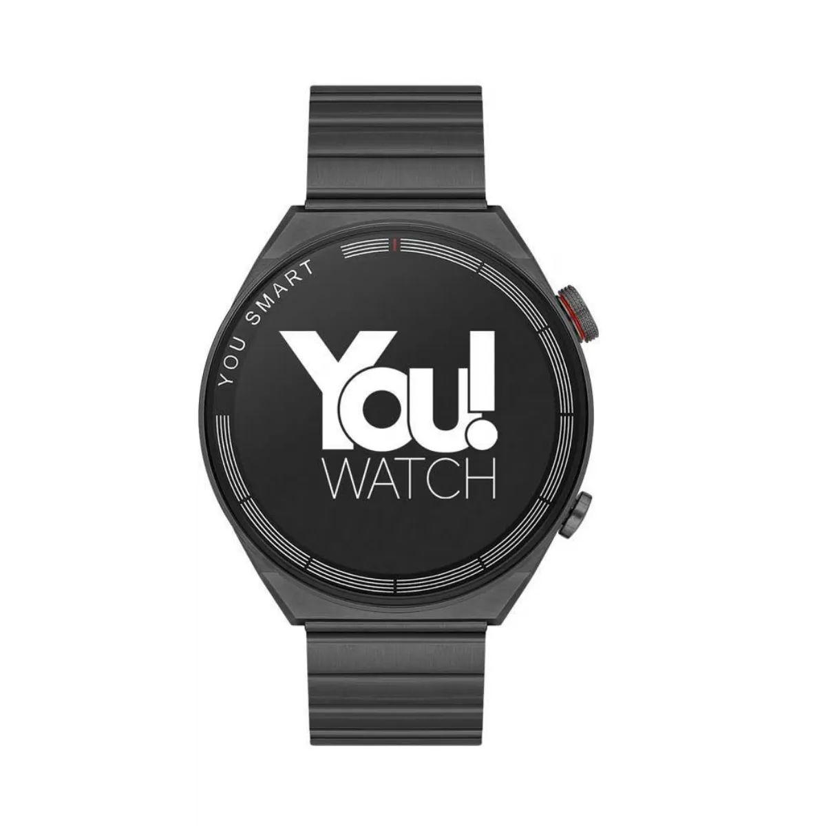 You Watch R13-AR134 You Smart Black Metal & Red Silicon Unisex Kol Saati