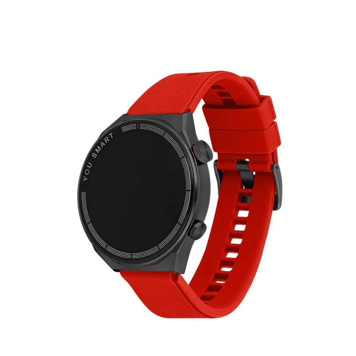 You-Watch-R13-AR134-You-Smart-Black-Metal-&-Red-Silicon-Unisex-Kol-Saati