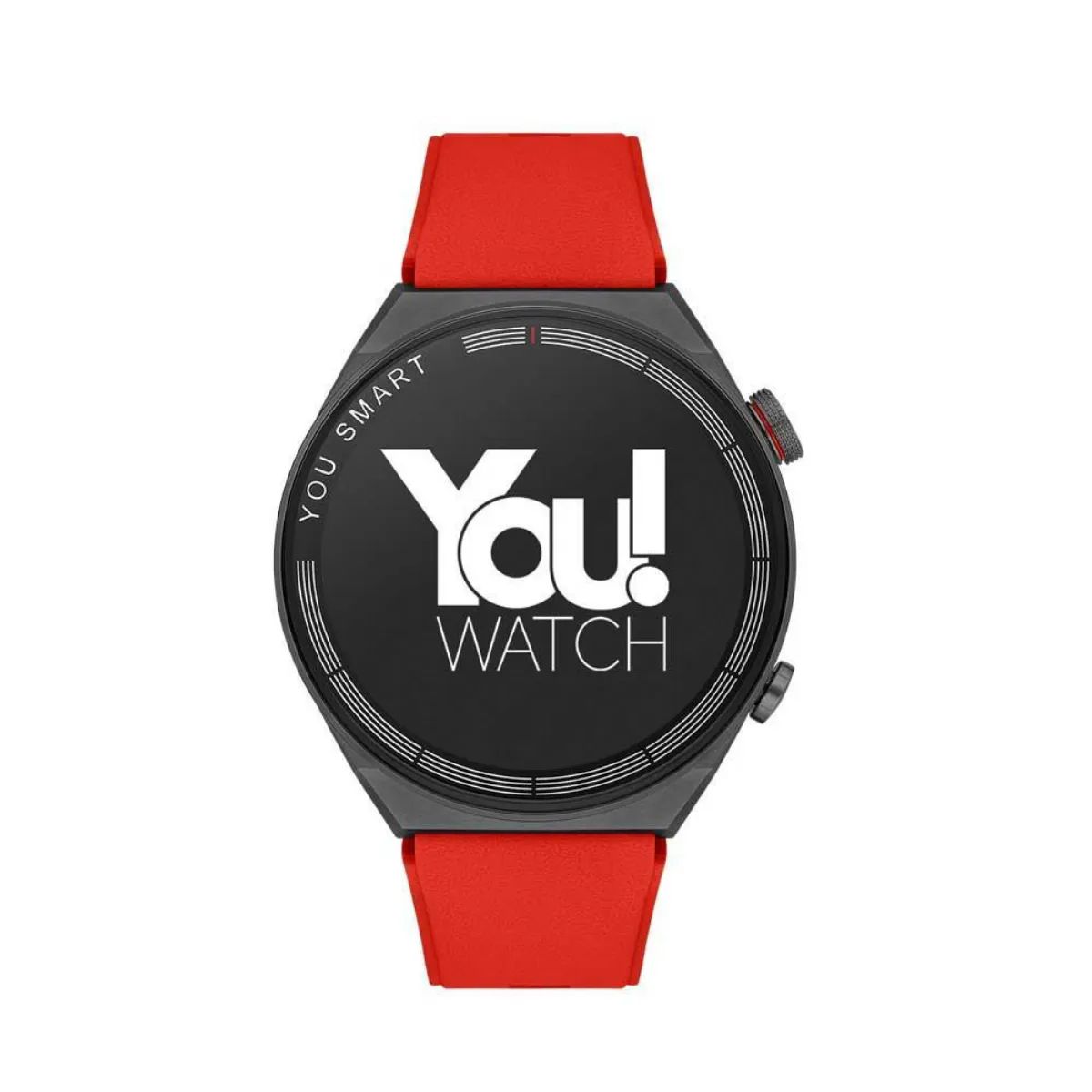 You Watch R13-AR134 You Smart Black Metal & Red Silicon Unisex Kol Saati