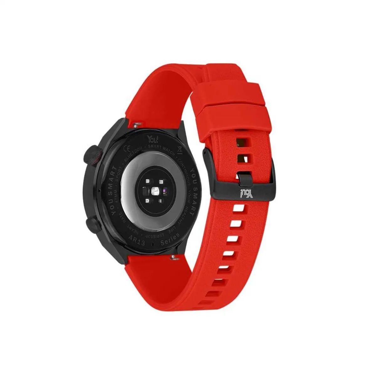 You-Watch-R13-AR134-You-Smart-Black-Metal-&-Red-Silicon-Unisex-Kol-Saati