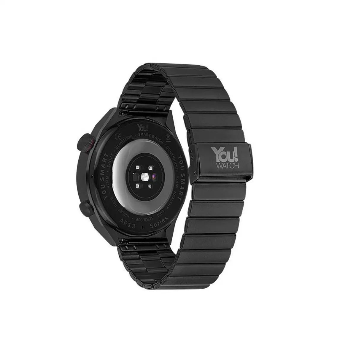 You Watch R13-AR135 You Smart Black Metal & Yellow Silicon Unisex Kol Saati