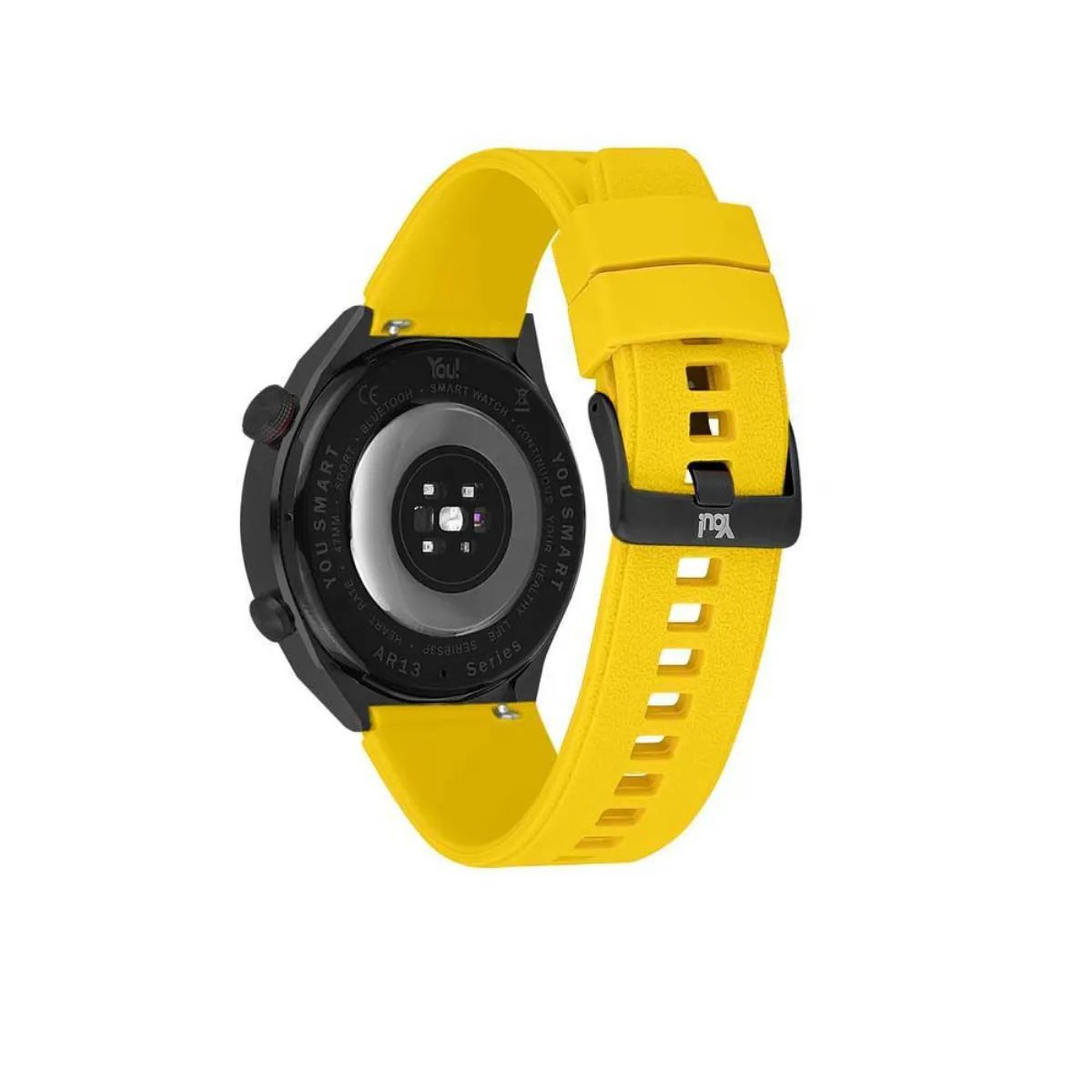 You-Watch-R13-AR135-You-Smart-Black-Metal-&-Yellow-Silicon-Unisex-Kol-Saati