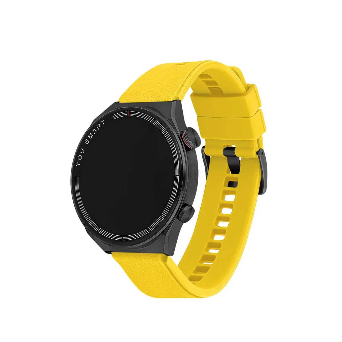 You-Watch-R13-AR135-You-Smart-Black-Metal-&-Yellow-Silicon-Unisex-Kol-Saati