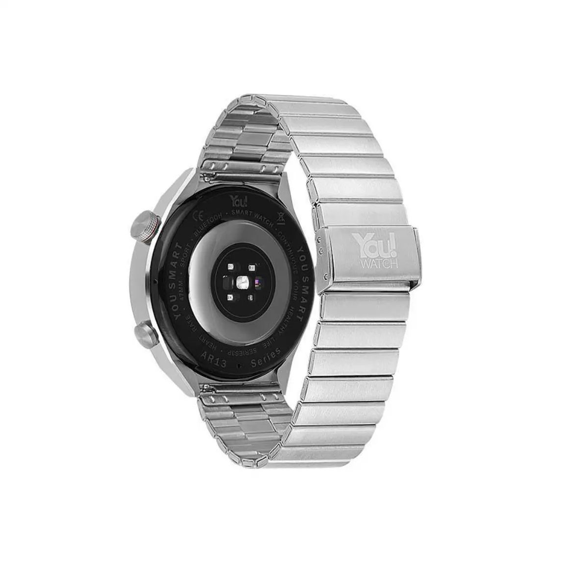 You Watch R13-AR136 You Smart Silver Metal & Dark Green Silicon Unisex Kol Saati