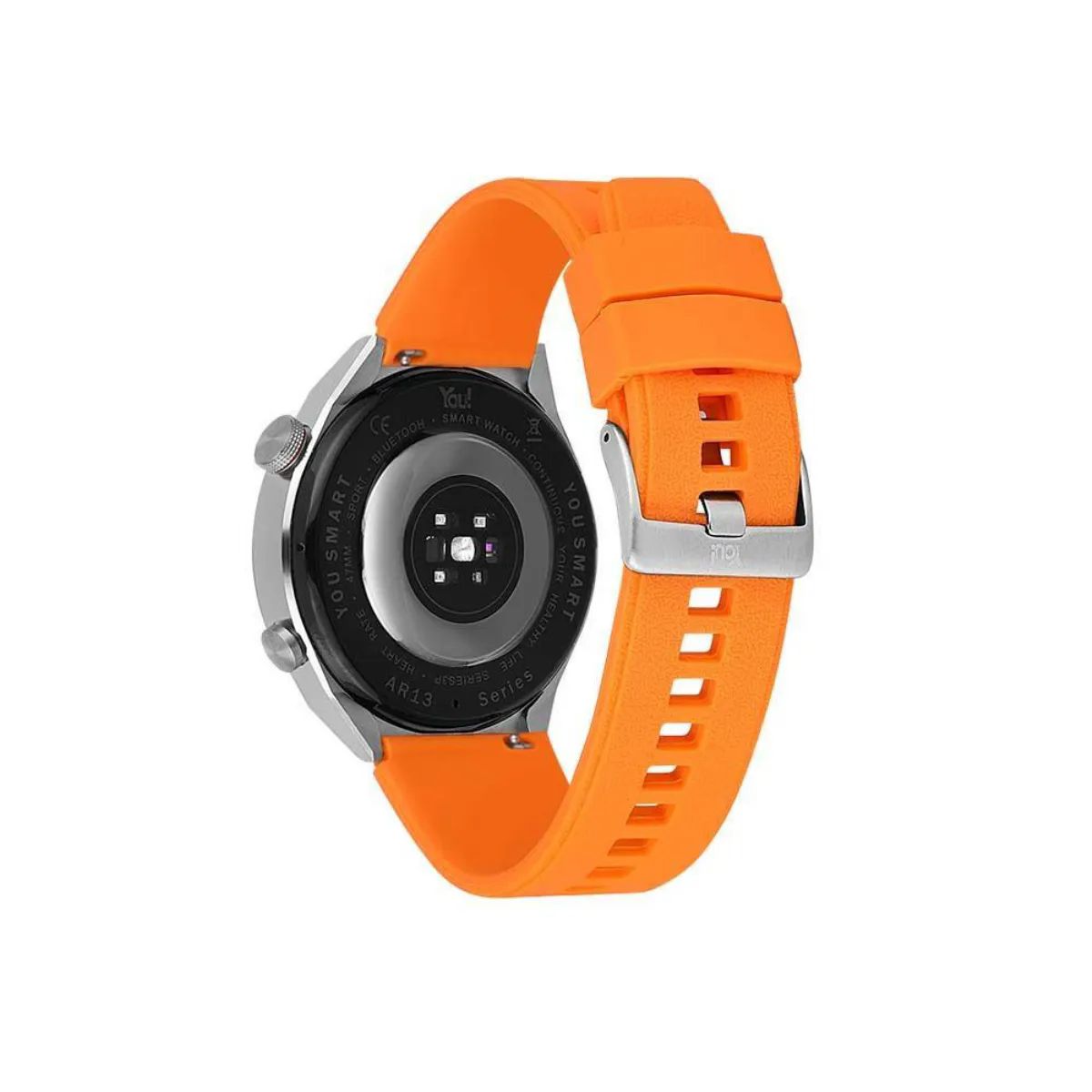 You-Watch-R13-AR137-You-Smart-Silver-Metal-&-Orange-Silicon-Unisex-Kol-Saati