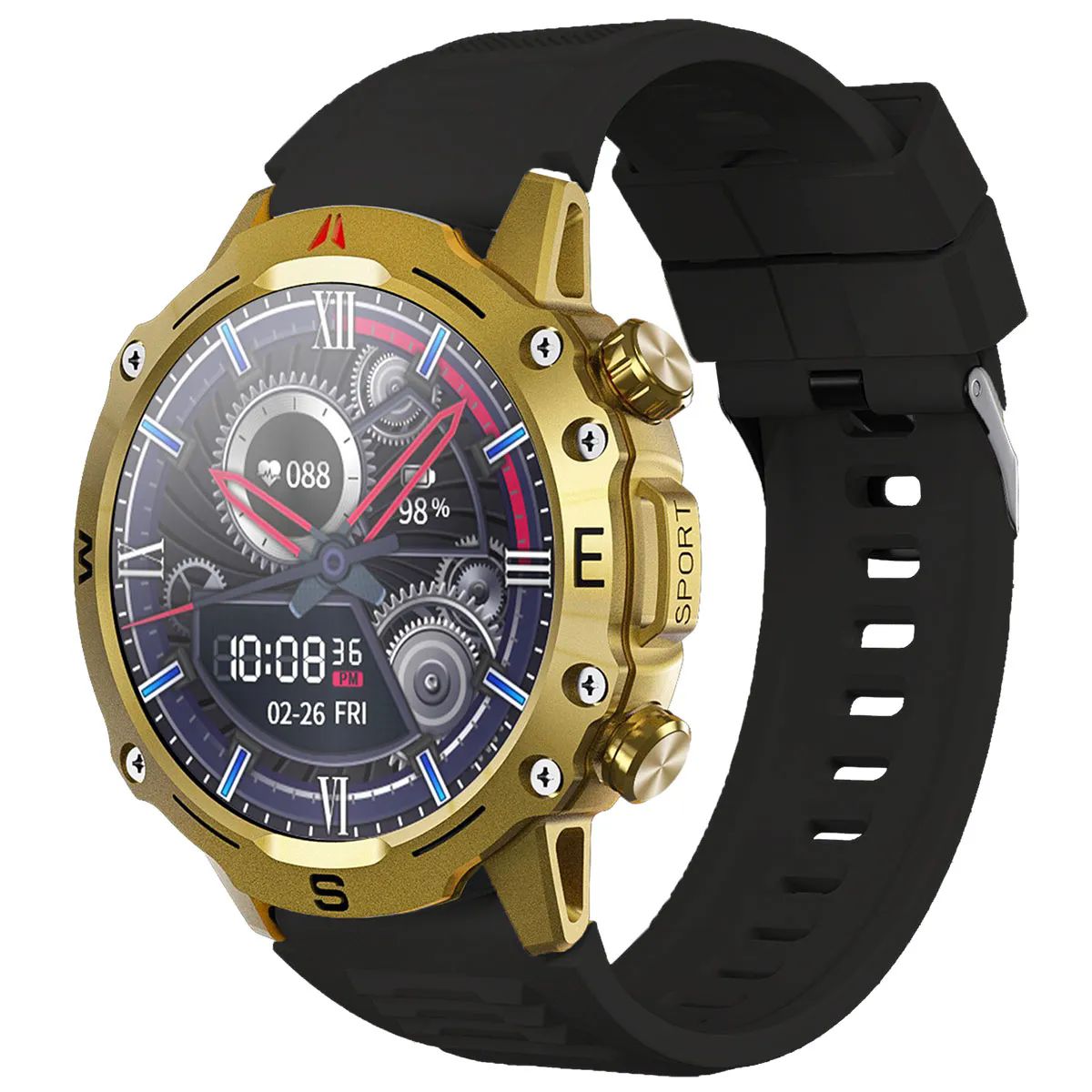 You-Watch-R15-AR153-You-Smart-GOLD-&-Black-Silicon-Unisex-Kol-Saati