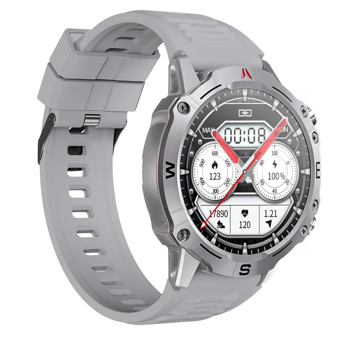You Watch R15-AR154 You Smart Silver Metal & Gray Silicon Unisex Kol Saati