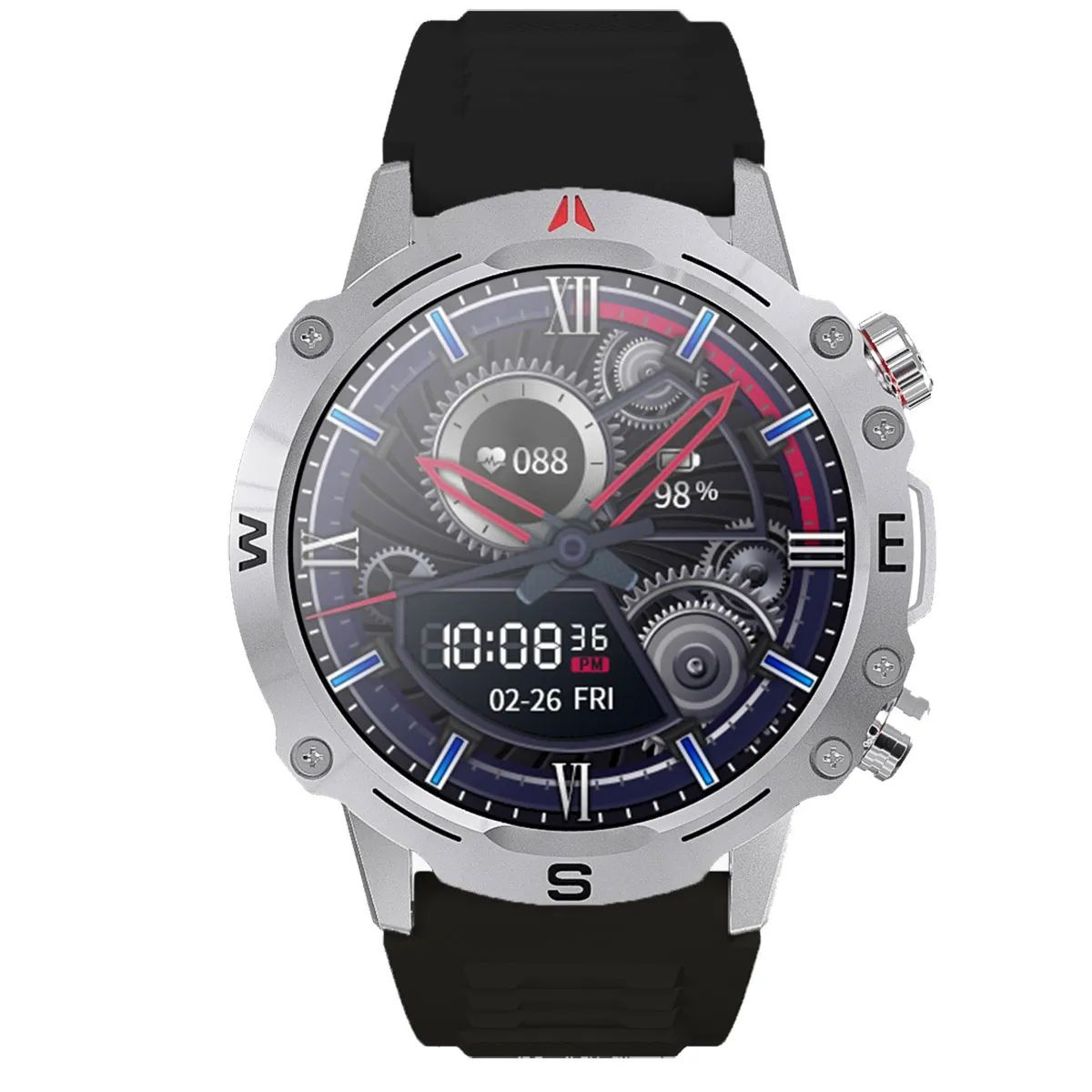 You-Watch-R15-AR156-You-Smart-Silver-Metal-&-Black-Silicon-Unisex-Kol-Saati