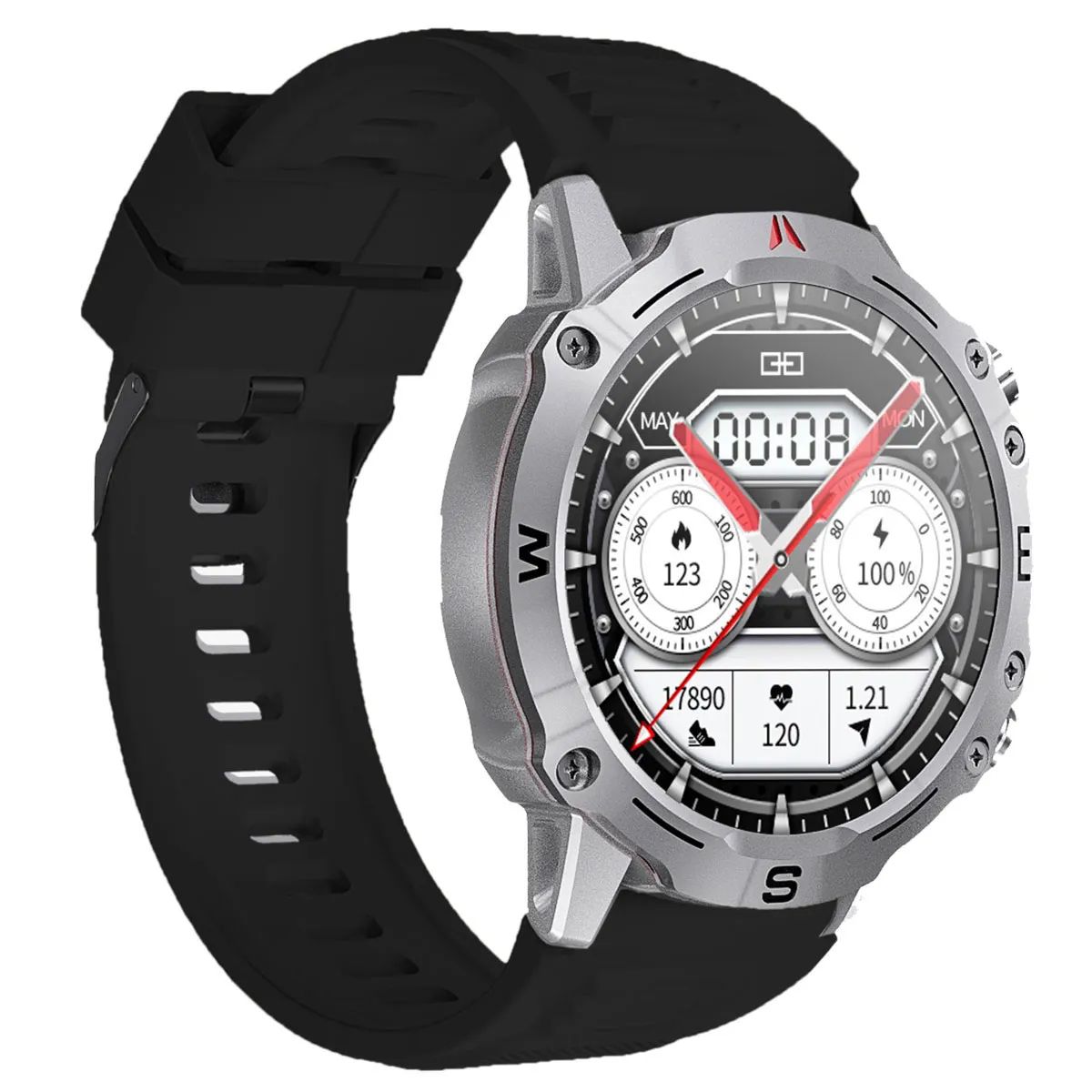 You Watch R15-AR156 You Smart Silver Metal & Black Silicon Unisex Kol Saati